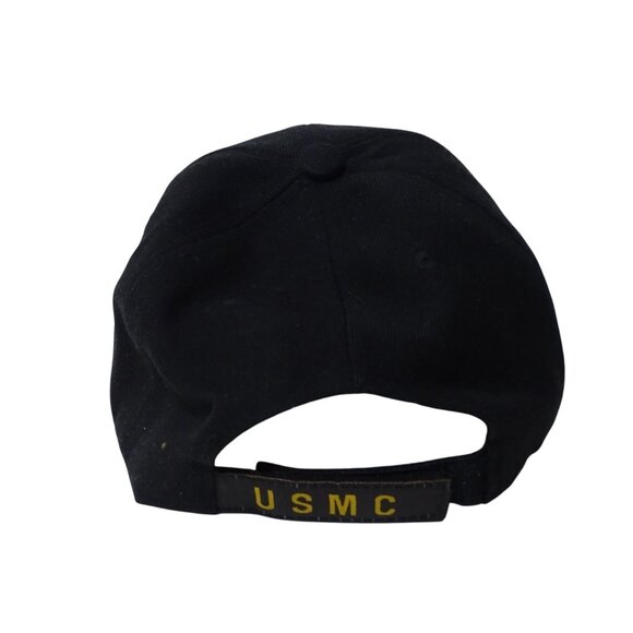 USMC Semper Fi Black Baseball Cap Adjustable Strapback Trucker Hat One Size - Picture 3 of 10